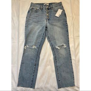 Just Fab High-Waisted Vintage Straight Jeans